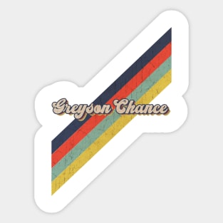 retro vintage color Greyson Chance Sticker